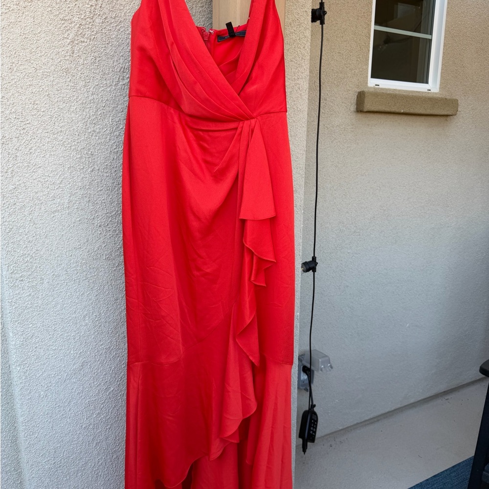 BCBGMaxAzria Vibrant Red High Low Dress NWT